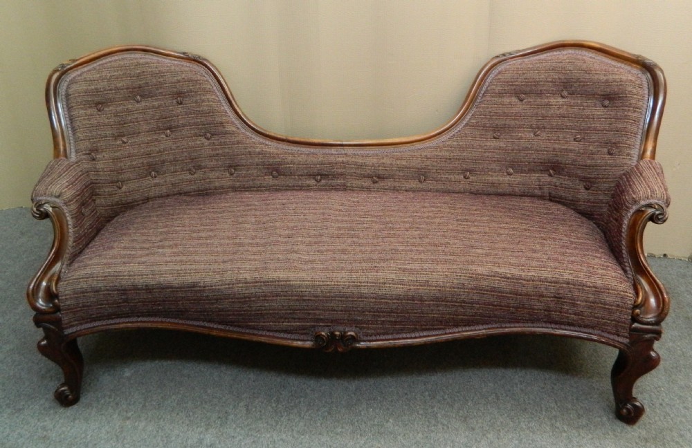Victorian spoon back sofa