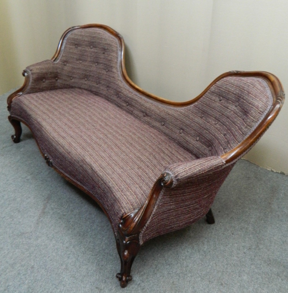 Victorian spoon back sofa View III