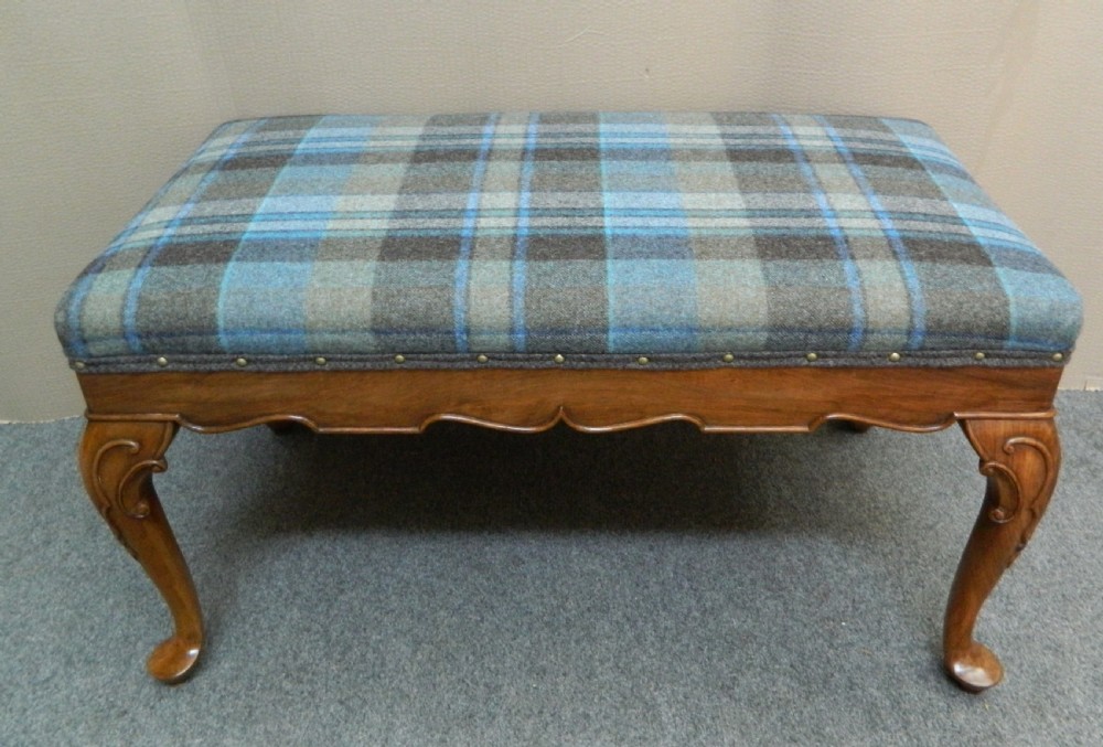 carved walnut stool View II