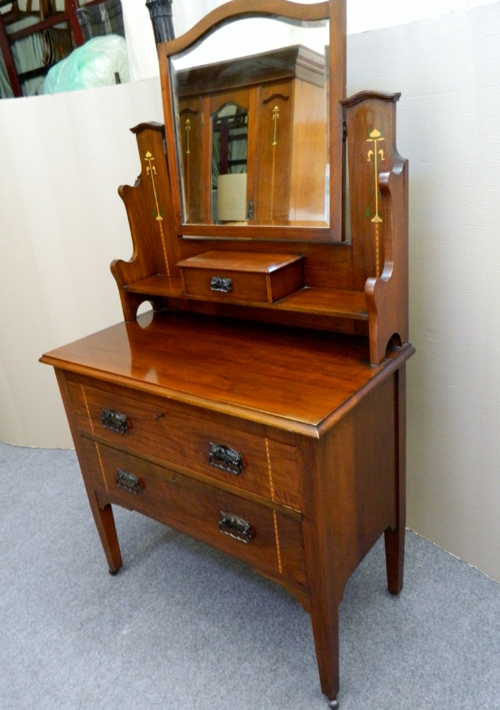 Art Nouveau mahogany bedroom suite View VII