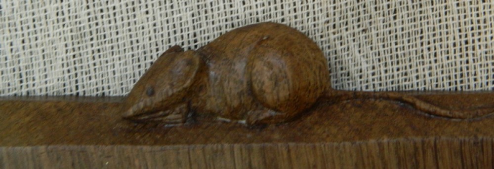 pair of Mouseman oak wall brackets View III