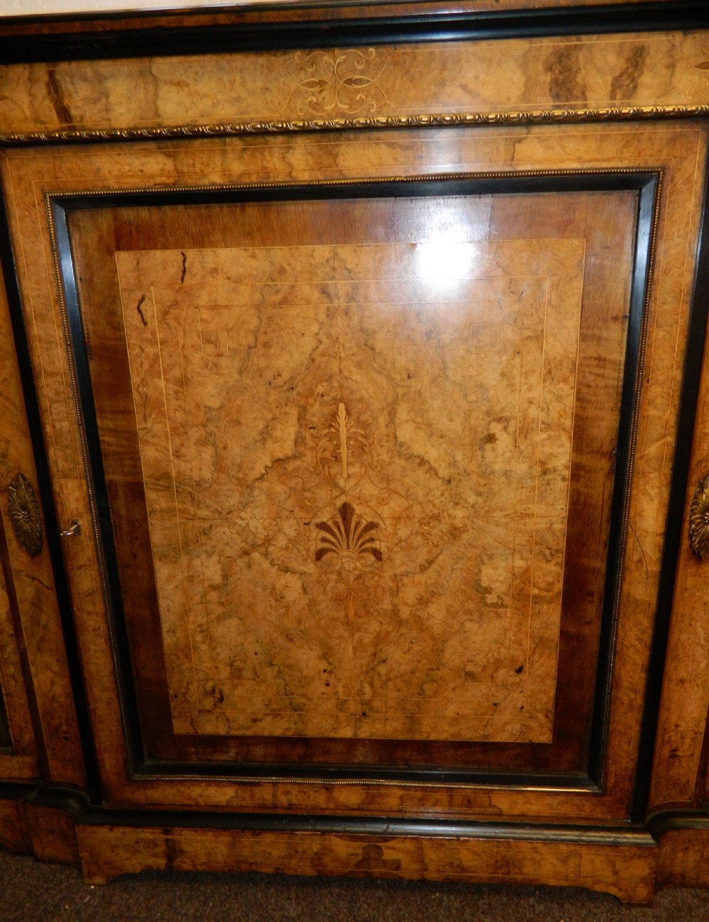 inlaid walnut credenza View III