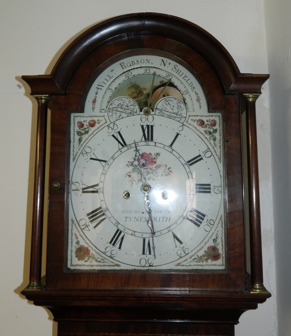 mahogany 8 day longcase tidal clock View II