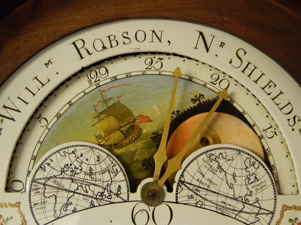 mahogany 8 day longcase tidal clock View III