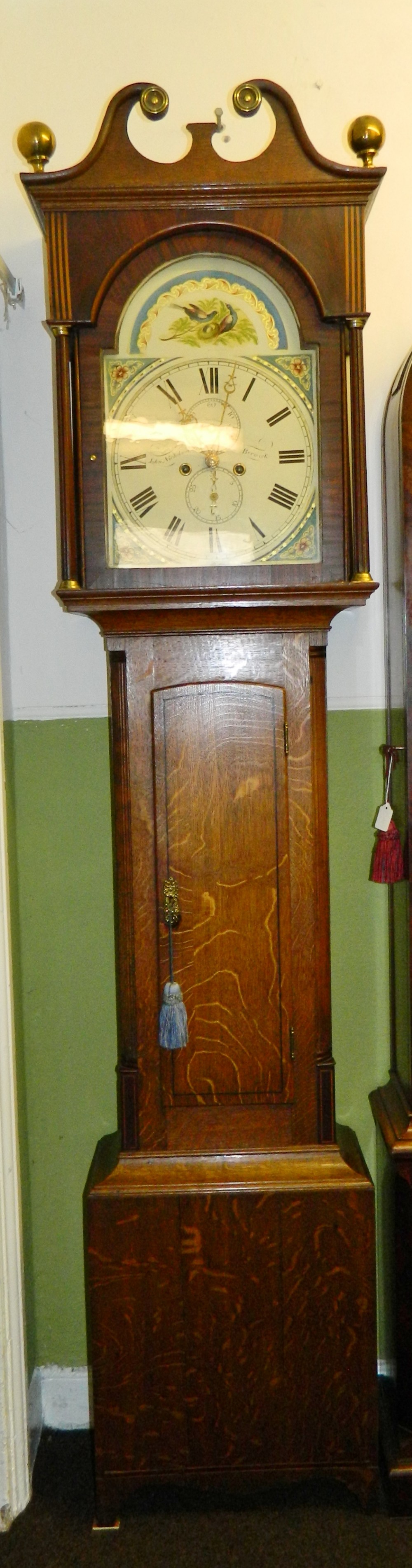 oak 8 day longcase grandfather clock 
