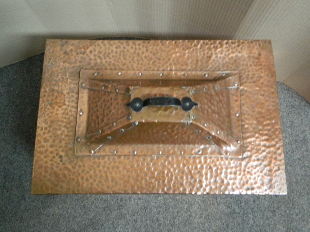 Arts & Crafts copper coal box View V