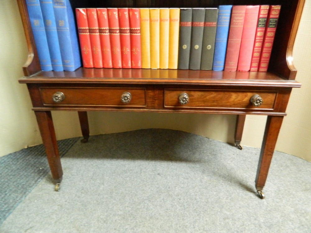Mahogany waterfall bookcase View IV