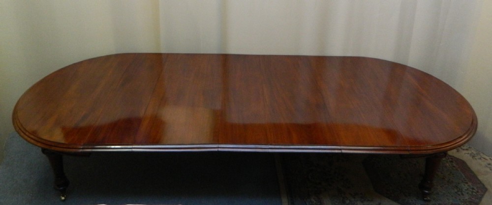 large 11' mahogany extending dining table View III