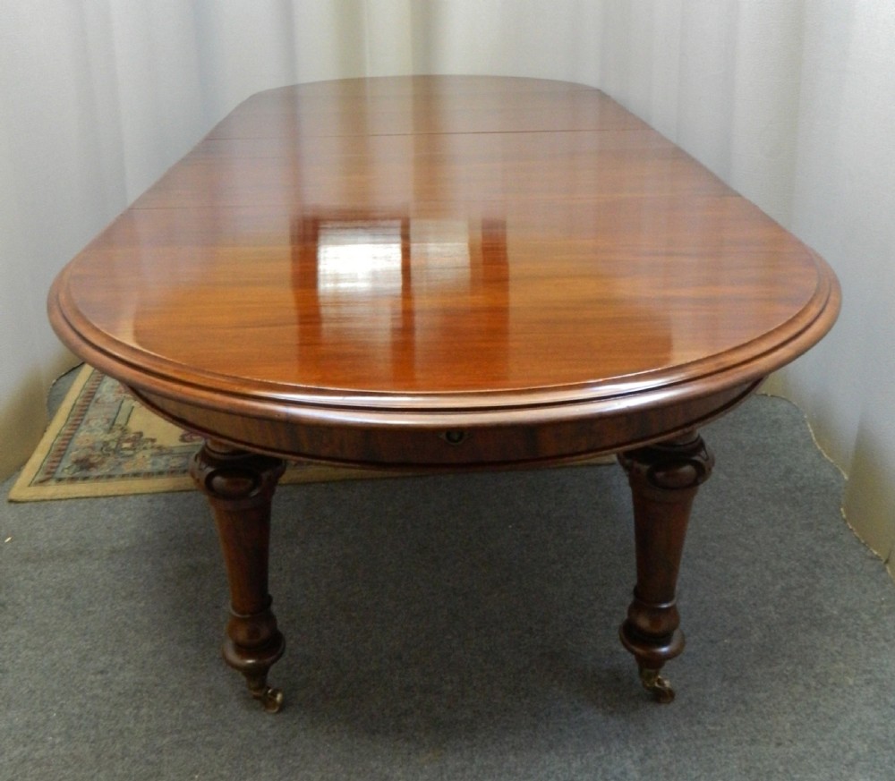 large 11' mahogany extending dining table View IV