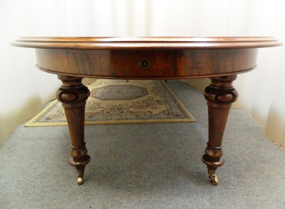 large 11' mahogany extending dining table View V