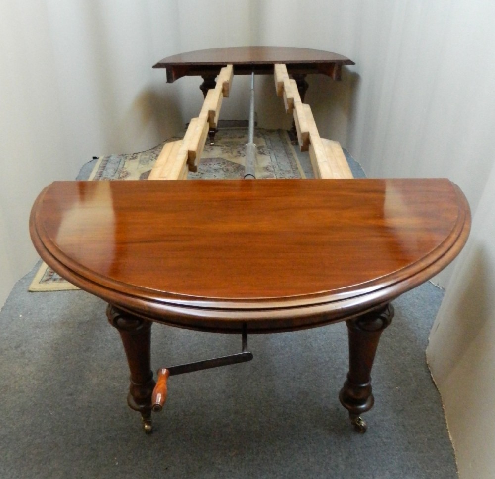 large 11' mahogany extending dining table View VI