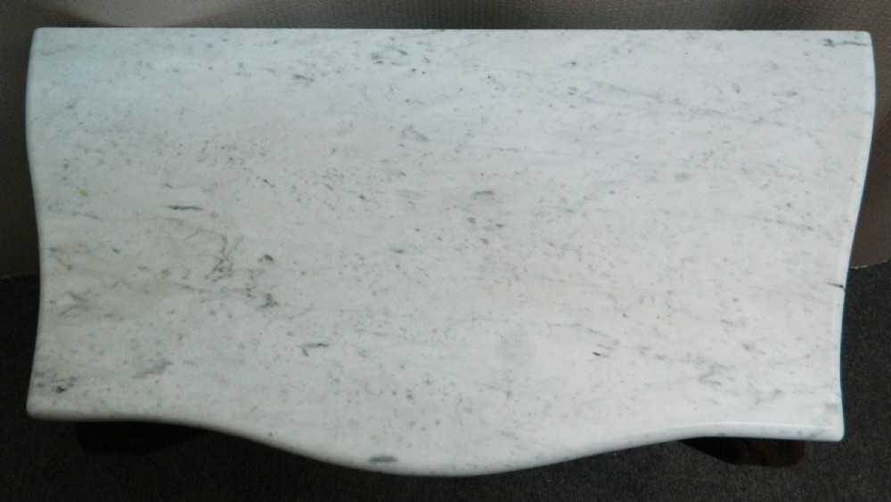 marble top oak console table View V