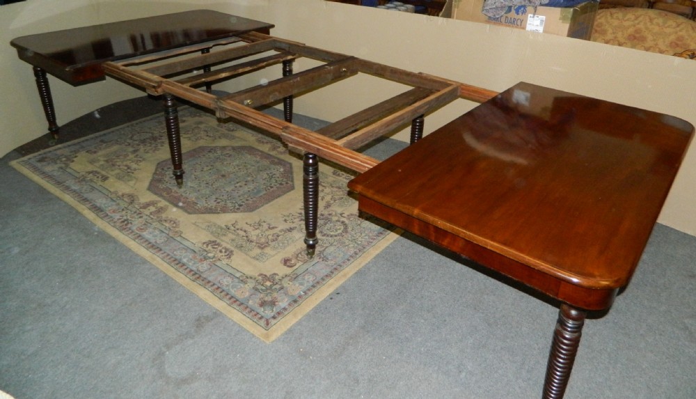 large Regency mahogany dining table View III
