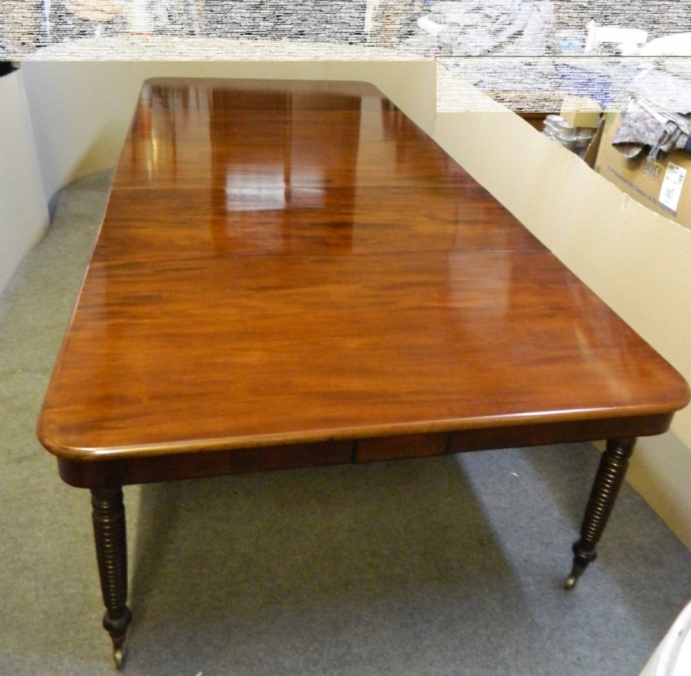 large Regency mahogany dining table View IV