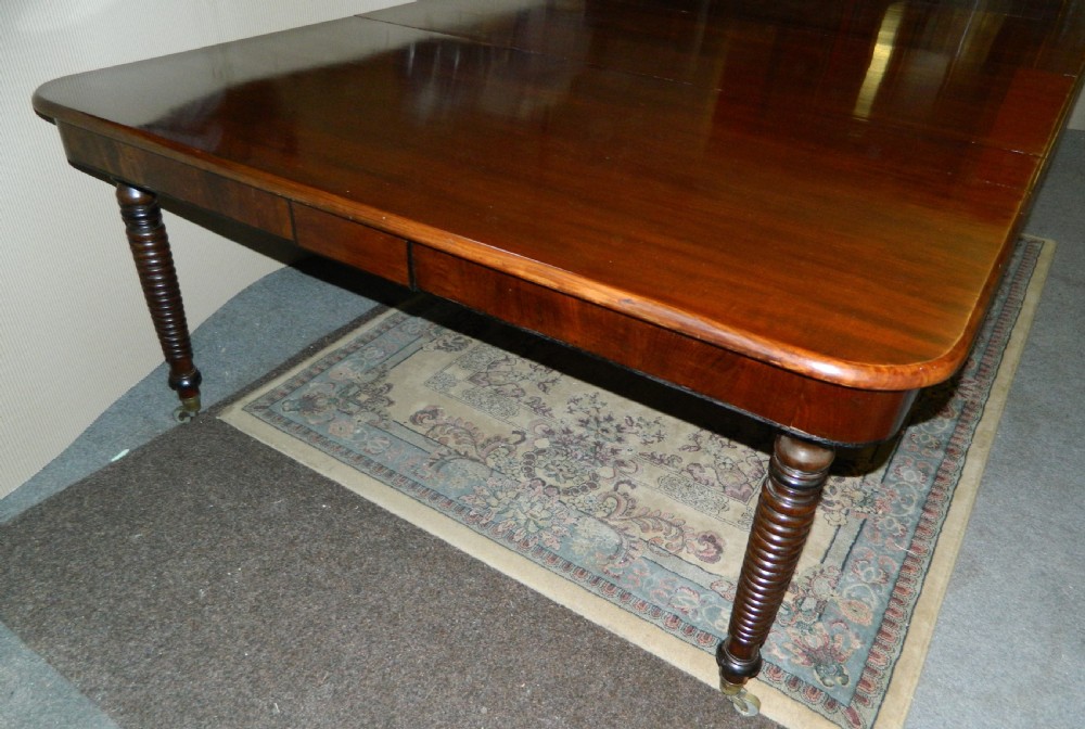 large Regency mahogany dining table View V