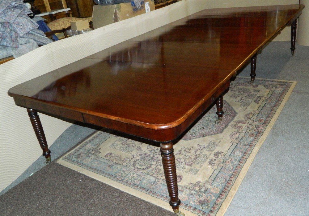 large Regency mahogany dining table View VI