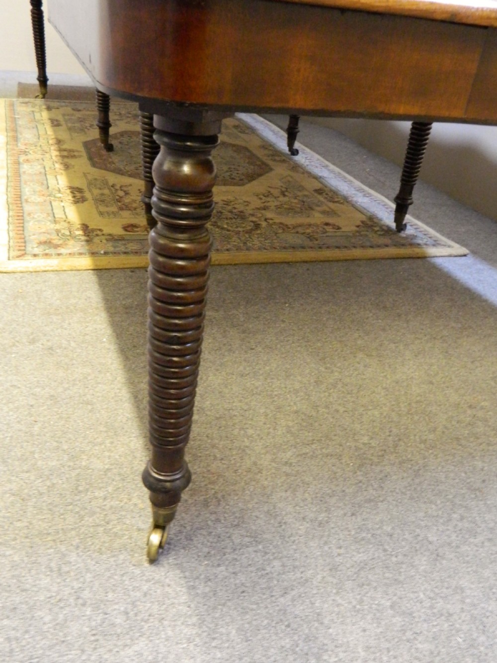 large Regency mahogany dining table View VII