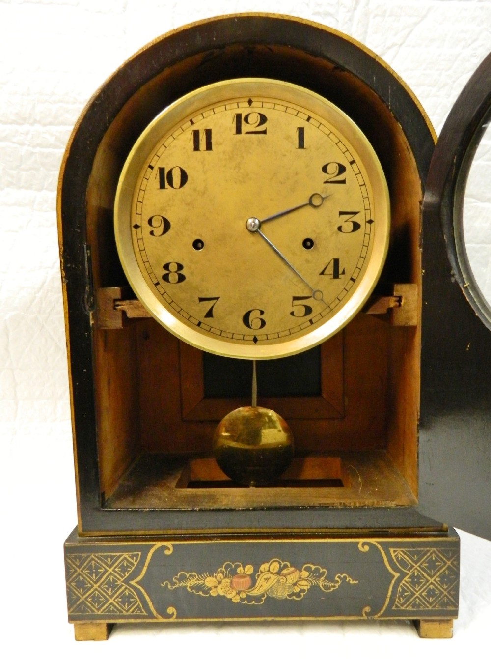large Chinoiserie bracket clock View III