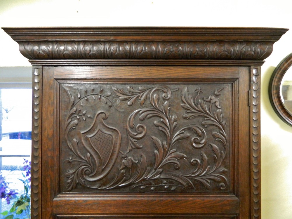 carved oak cupboard  View II