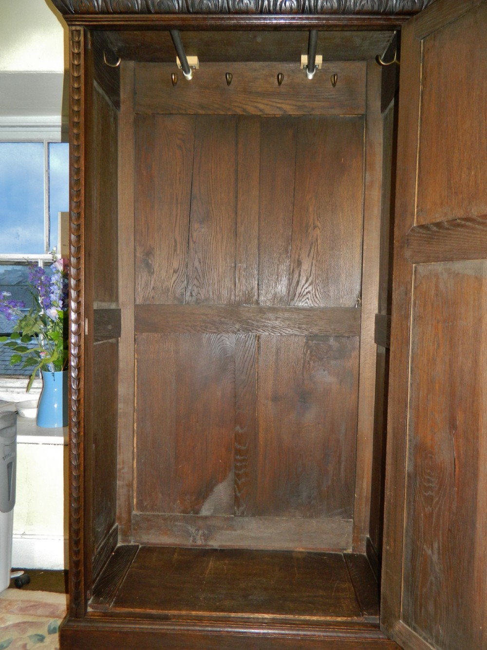 carved oak cupboard  View V