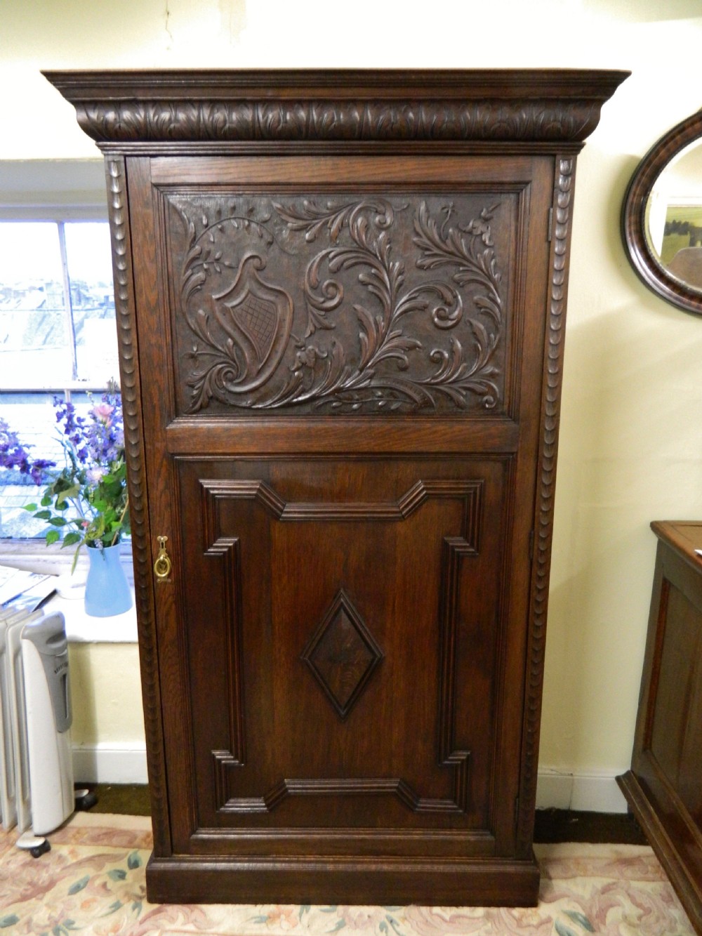 carved oak cupboard  View VI