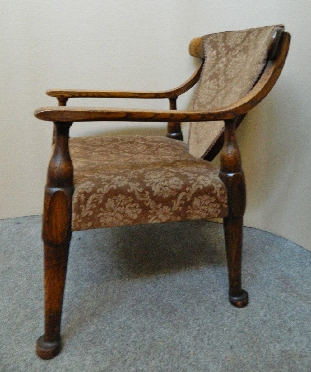 Scottish Arts & Crafts oak armchair View III