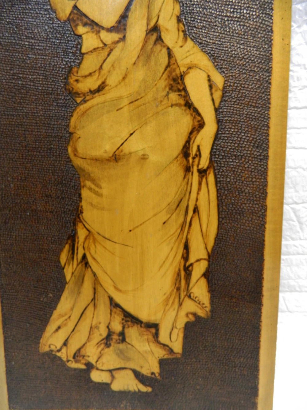 pair of Arts & Crafts poker work wall panels View VI