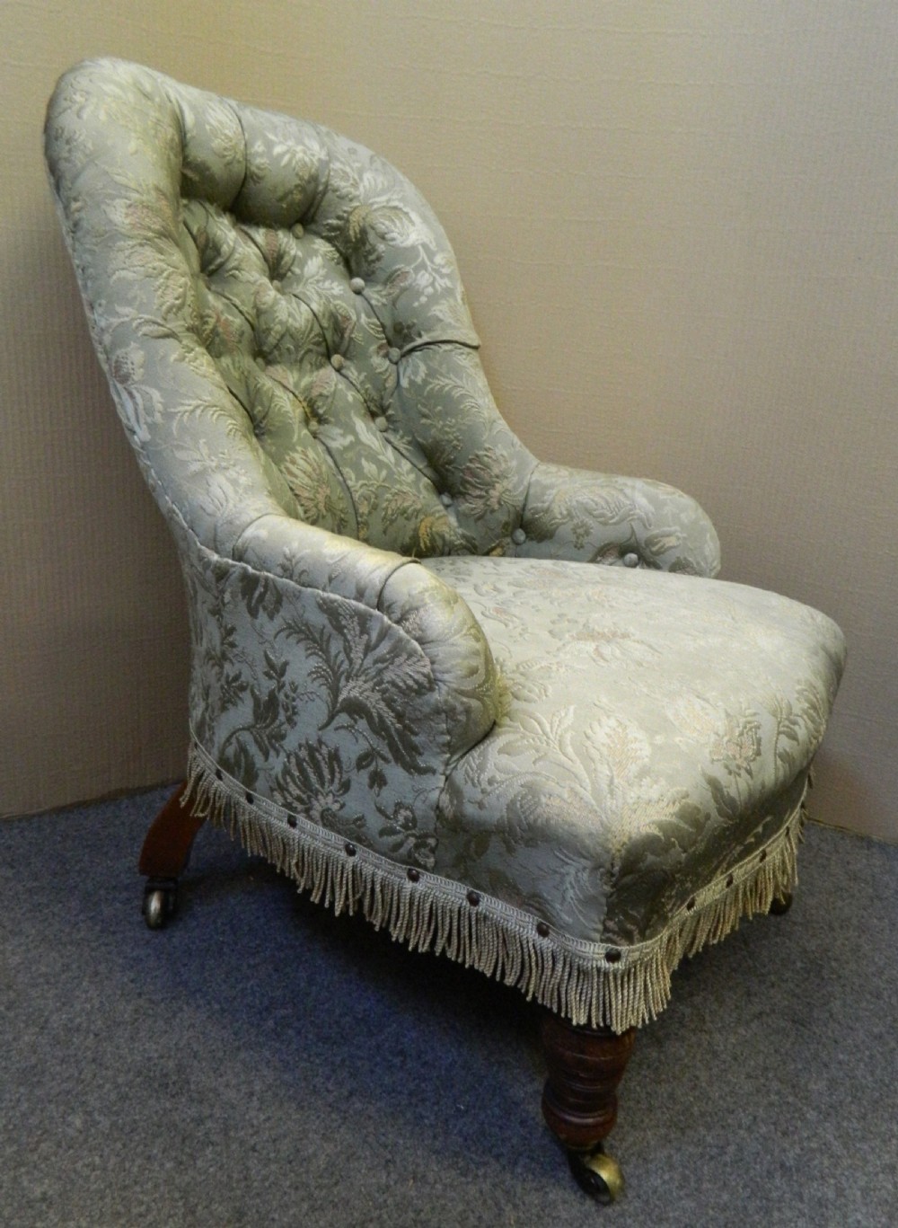 Victorian button back armchair