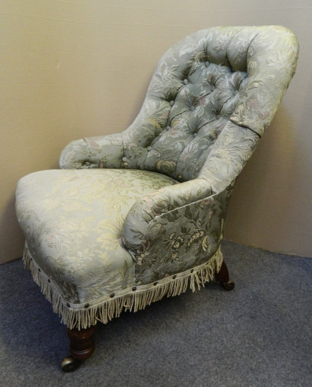 Victorian button back armchair View III