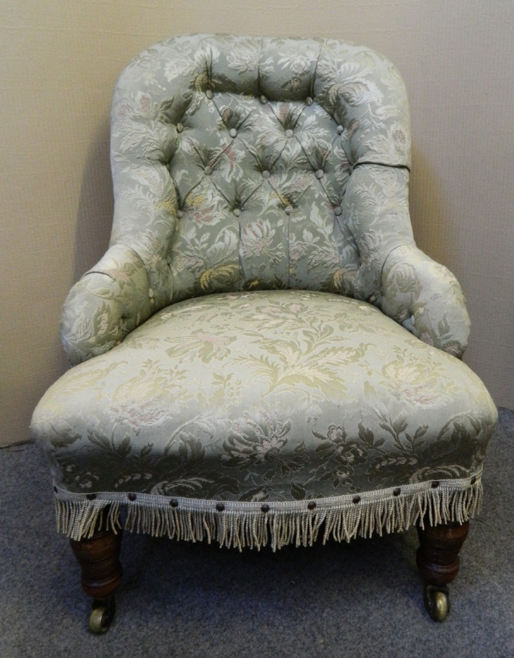 Victorian button back armchair View IV