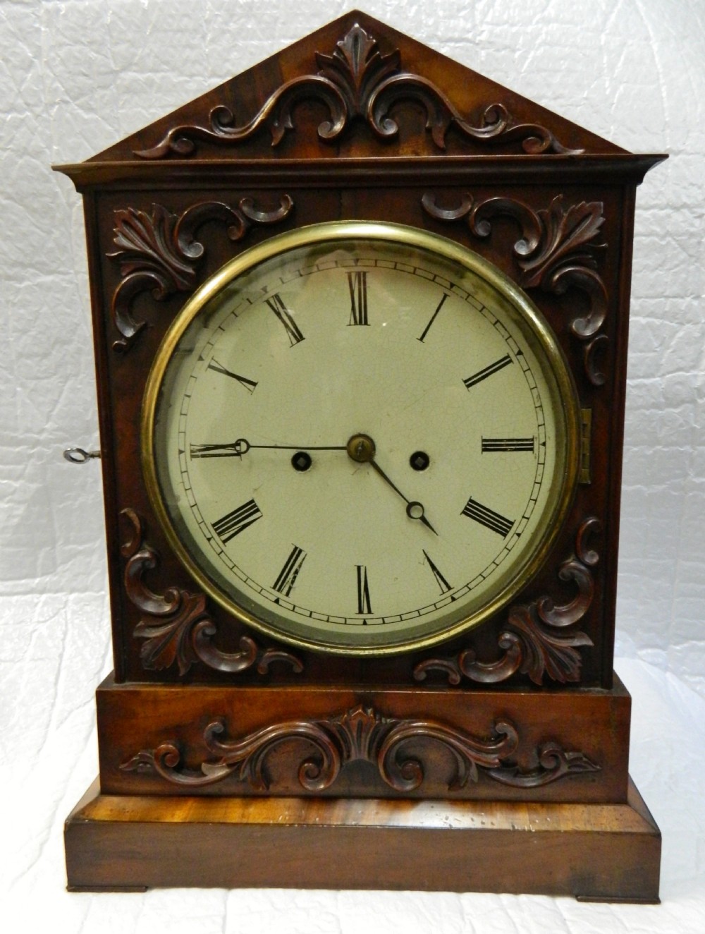 Regency mahogany bracket clock