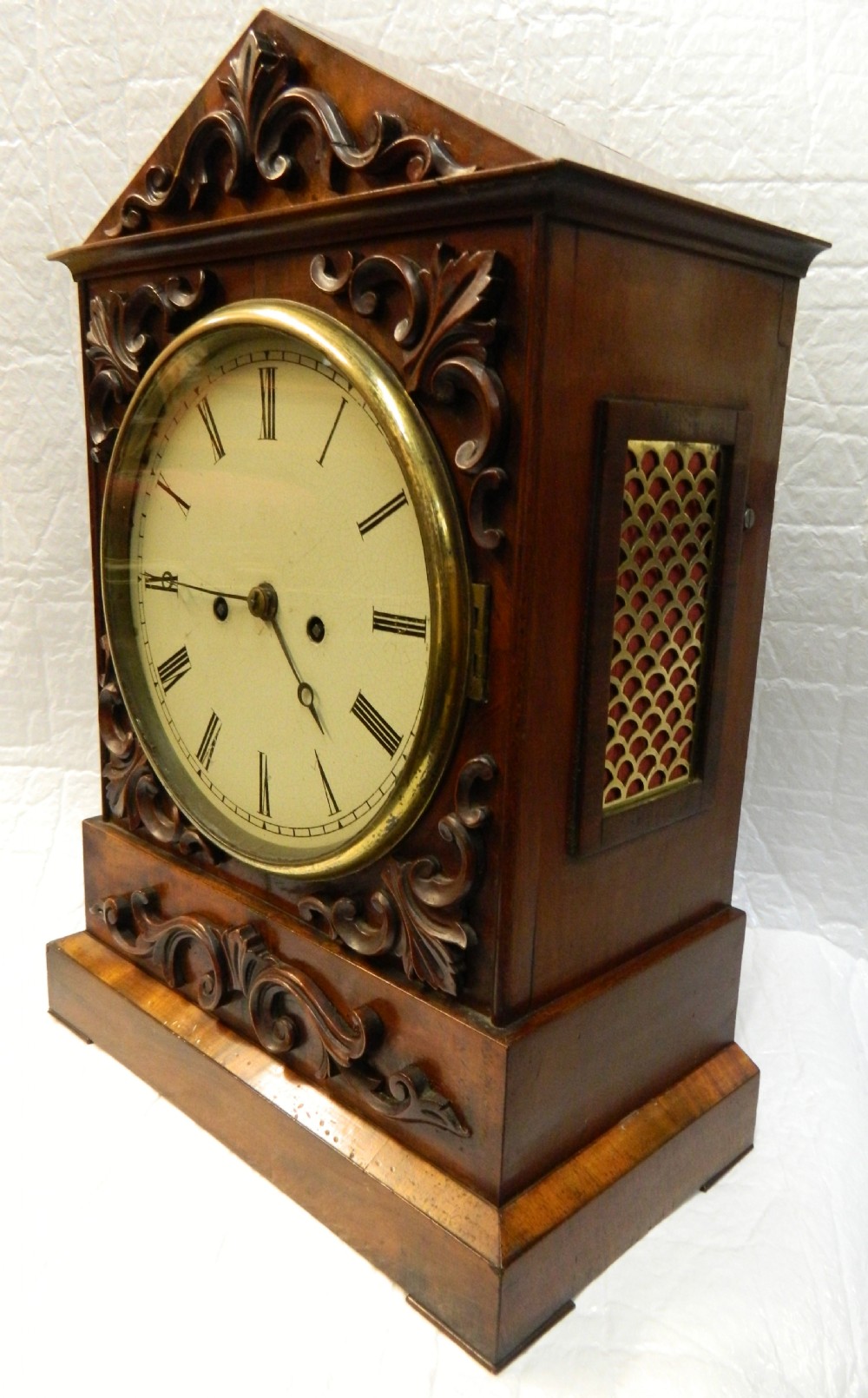 Regency mahogany bracket clock View III