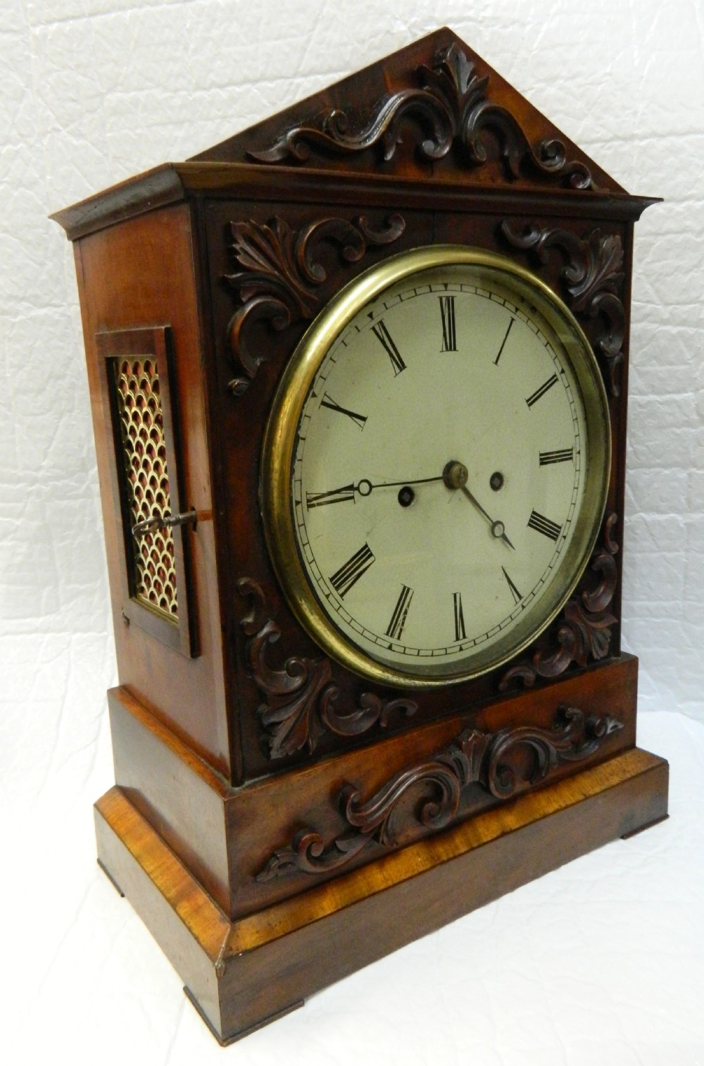 Regency mahogany bracket clock View IV