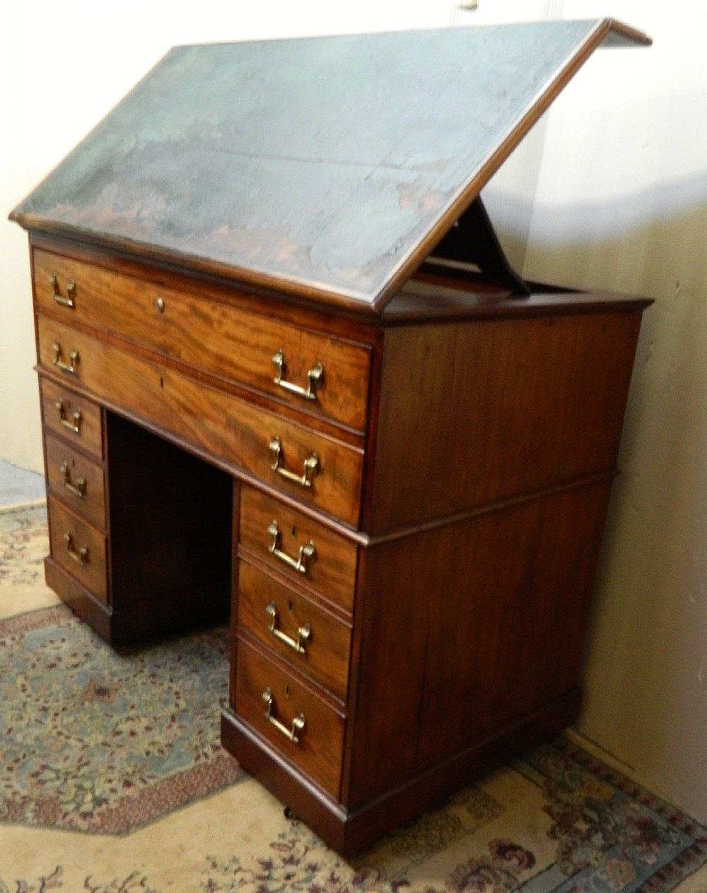 rare Georgian mahogany architects desk View IV