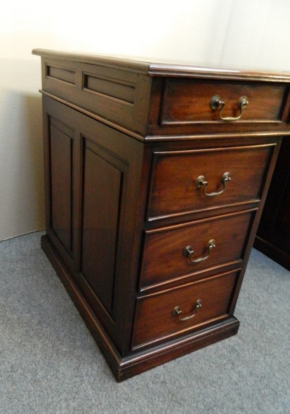 mahogany pedestal desk View III