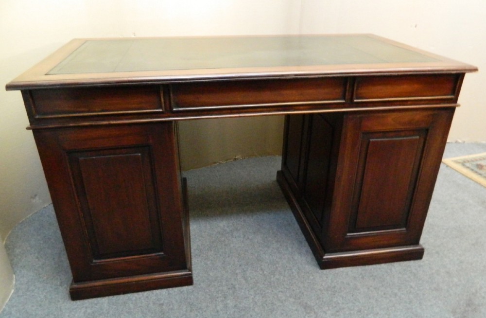 mahogany pedestal desk View IV