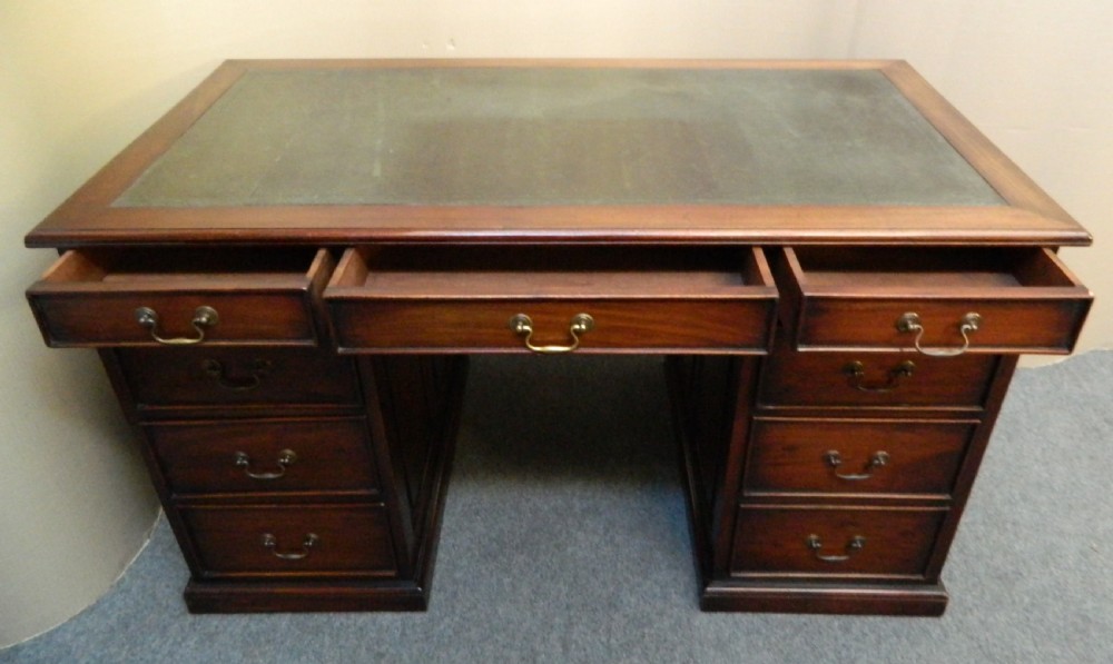 mahogany pedestal desk View V
