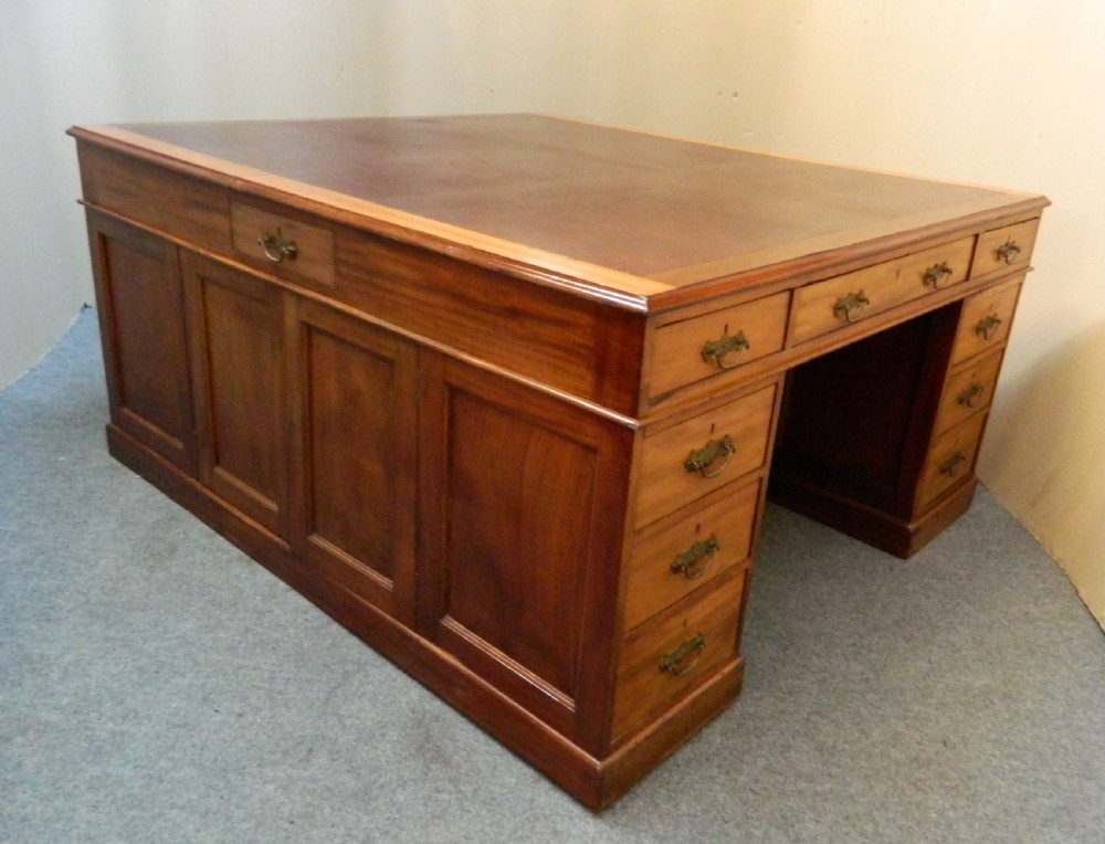 large mahogany partners desk View II