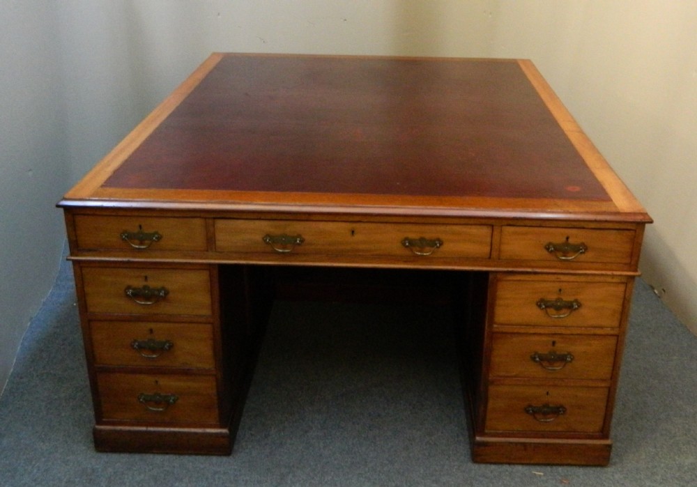 large mahogany partners desk View III