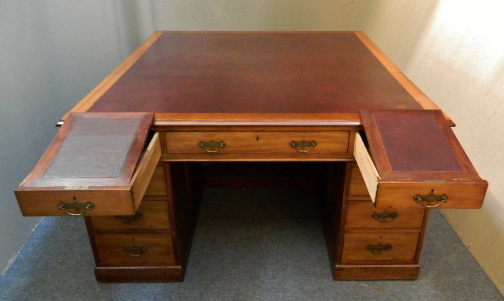 large mahogany partners desk View V