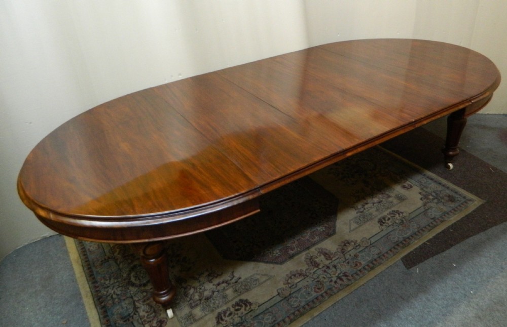 large mahogany extending dining table