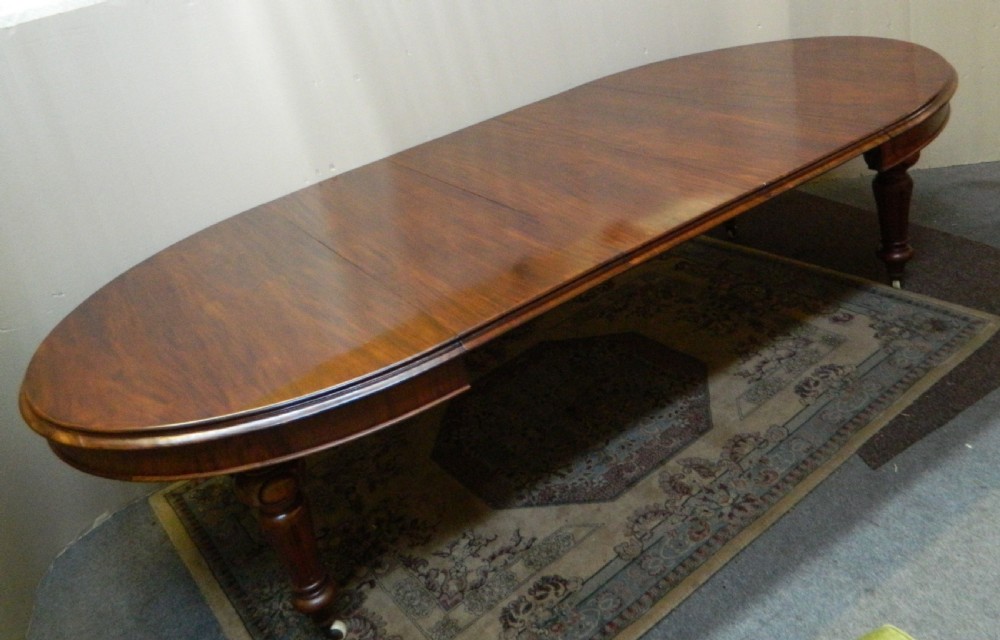 large mahogany extending dining table View III