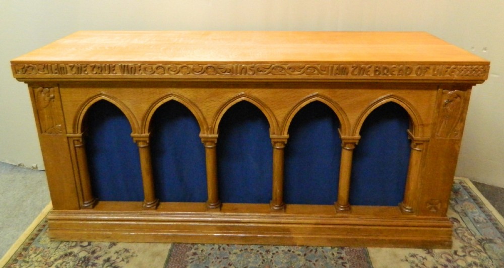 oak altar table