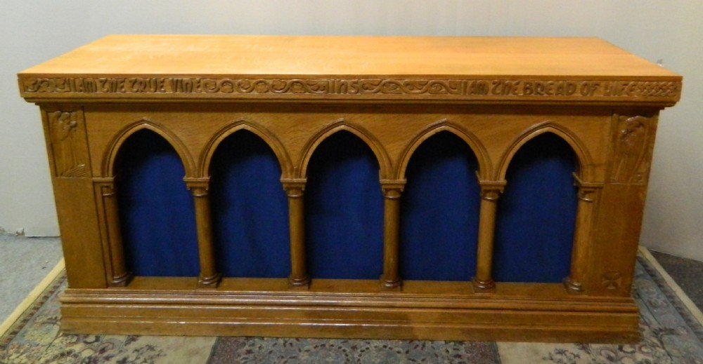oak altar table View V