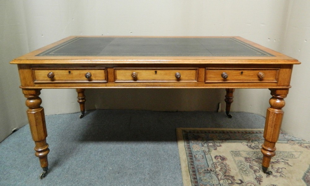 oak library table