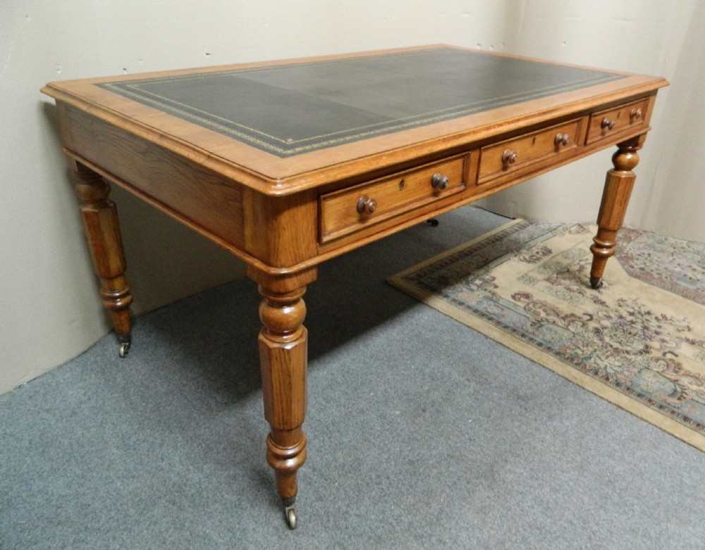 oak library table View III