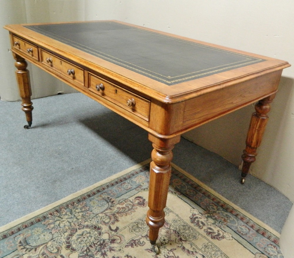 oak library table View IV