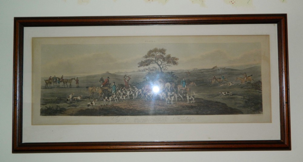set of 4 Fox hunting engravings by Thomas Sutherland View V
