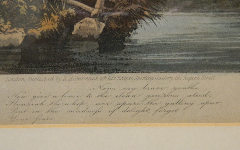 set of 4 Fox hunting engravings by Thomas Sutherland View VI