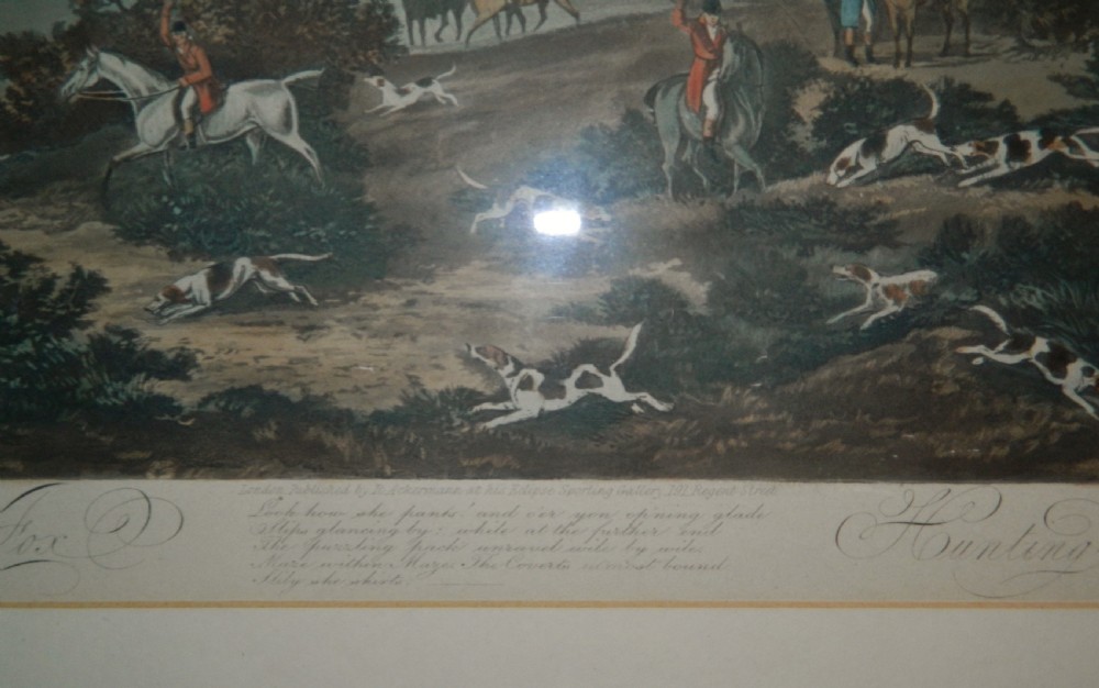 set of 4 Fox hunting engravings by Thomas Sutherland View VII